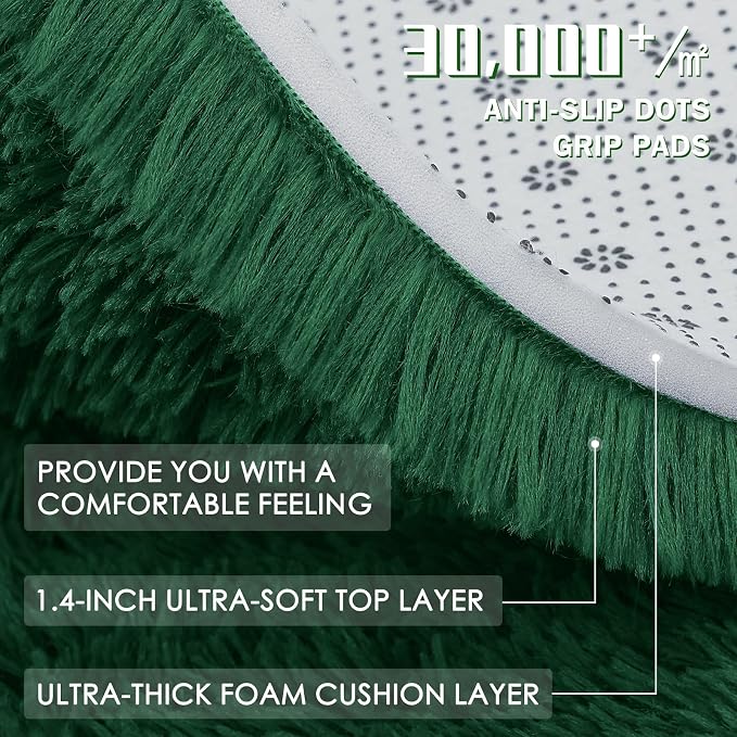 OLANLY Area Rugs for Living Room Bedroom, Machine Washable 4x5.9 ft Soft Fluffy - Image 5
