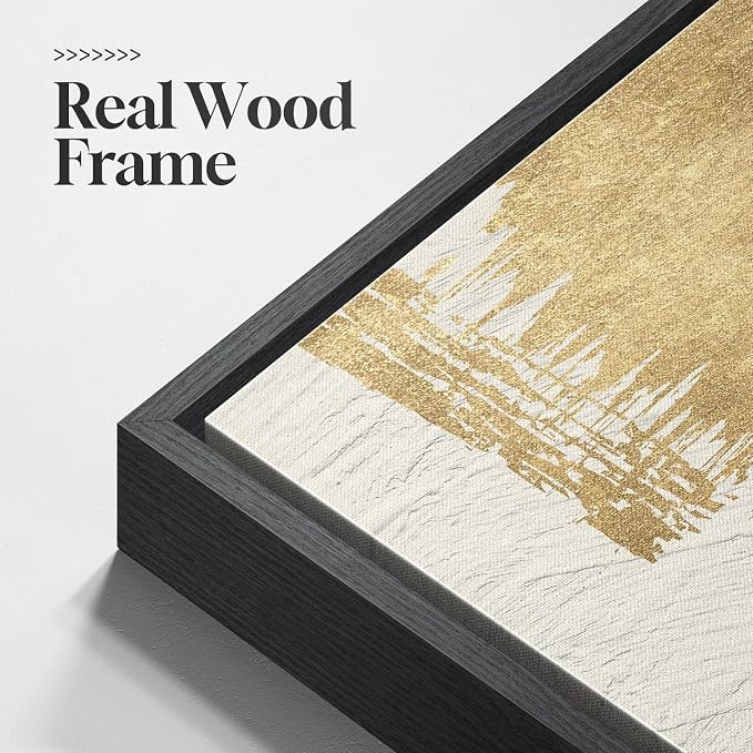 Framed Modern Black and White Abstract Wall Art - Image 5