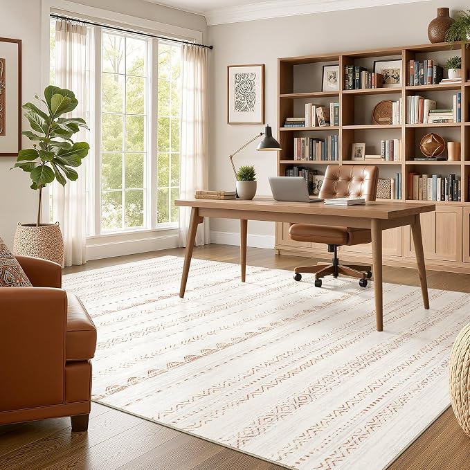 Nakagishi Area Rug Living Room Rugs: 9x13 Large Soft Machine Washable Boho - Image 5