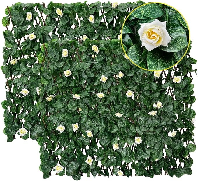 Expandable Faux Ivy Fence Privacy Screen by Unknown