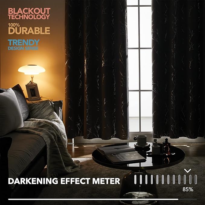 Deconovo Living Room Curtains 108 Inch Long, Thermal Insulated, Room Darkening - Image 5