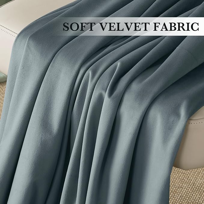 RYB HOME Velvet Curtains 90 inches Long - Image 5