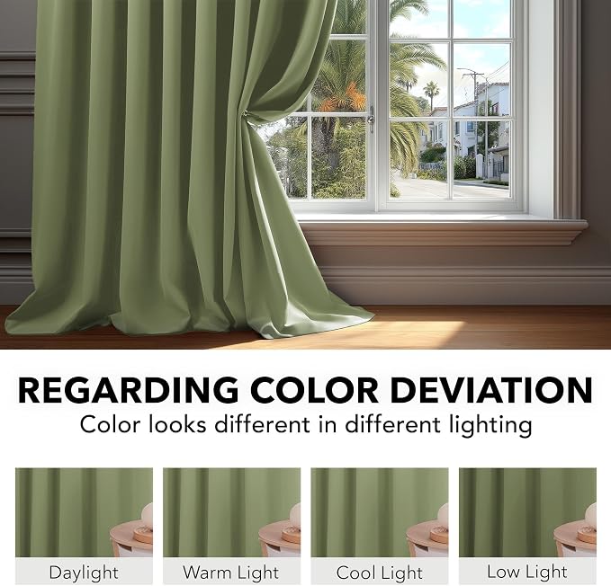 Deconovo Blackout Curtains for Bedroom, Living Room Curtains 63 Inches Long | - Image 6
