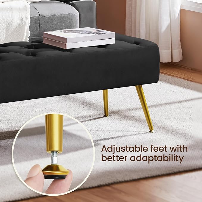 Yaheetech 45in Velvet Bench Seat - Image 8