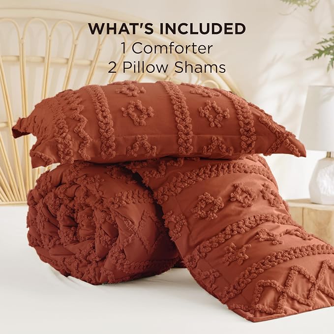 Bedsure Tufted Boho Comforter Set Full Size - Image 8