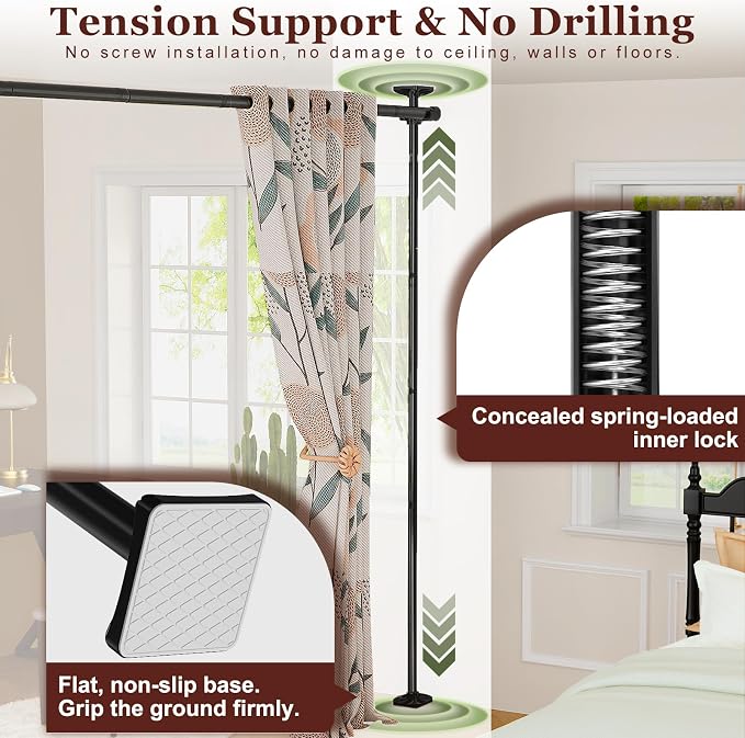 Goovilla Room Divider for Room Separation, 4-10ft 28-114inch, Adjustable - Image 4