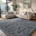 Grey 8x10 Area Rugs for Living Room, Fluffy Shag Rug Large Bedroom Carpet | by Yongyangjuxi