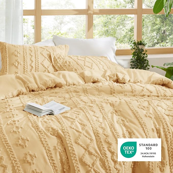 Bedsure Tufted Boho Comforter Set King Size - Image 5
