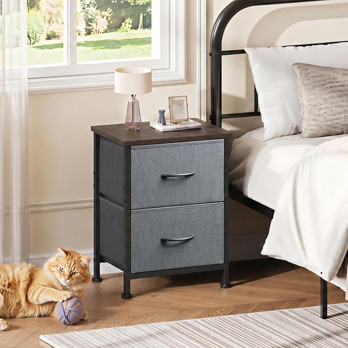 WLIVE Night Stand Set 2, Dresser and Nightstand Sets, Small Dresser - Image 2