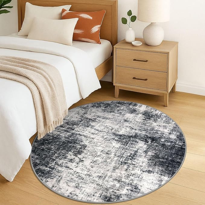 Round Area Rug 5 Ft Circle Entryway Rugs Round Washable Door Mat Indoor Entrance - Image 9