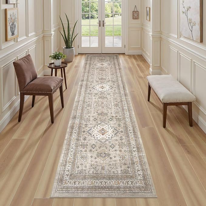 cotiled 2x6 Hallway Runner Rug for Entryway, Non-Slip Vintage, and Laundry Room - Image 4