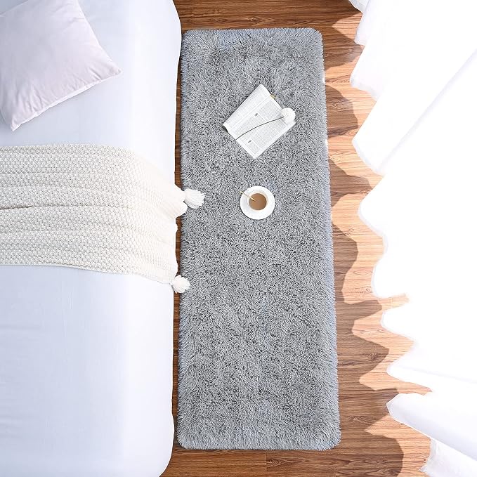Chicrug Soft Runner Rugs for Bedroom Living Room Plush Fluffy Rug 3x8 | Shag - Image 5