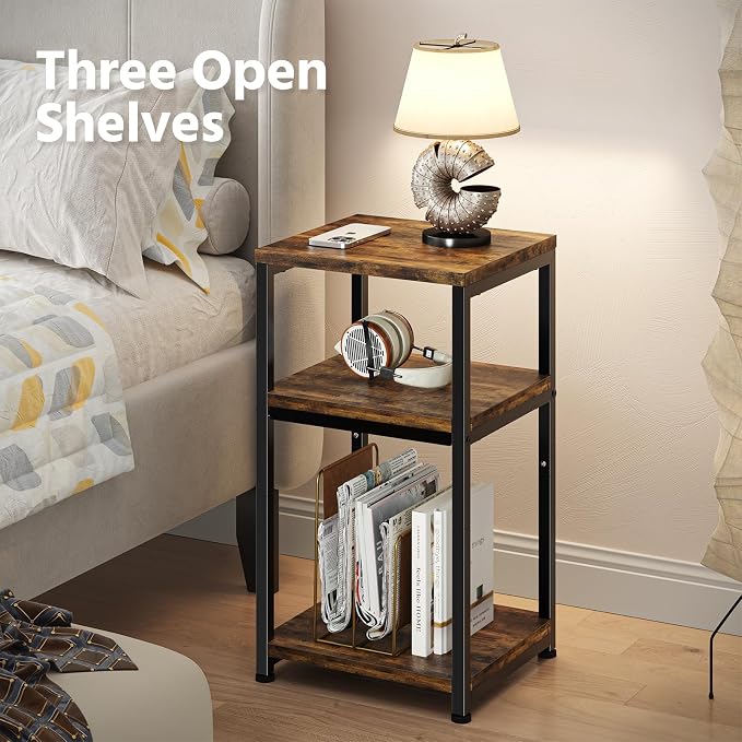Simple Trending Side Table, End Table Night Stand, 3 Tiers Shelf - Image 5