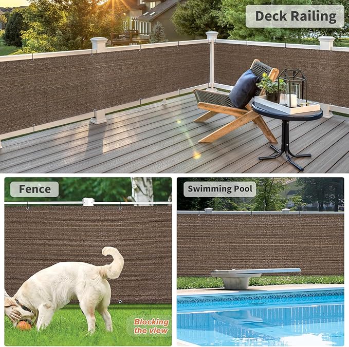 LOVE STORY 3' x 14' Balcony Privacy Screen Cover - Image 5