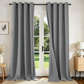 Joydeco Blackout Curtains 95 Inches Long 2 Panels Burg, Room Darkening Curtains by JOYDECO