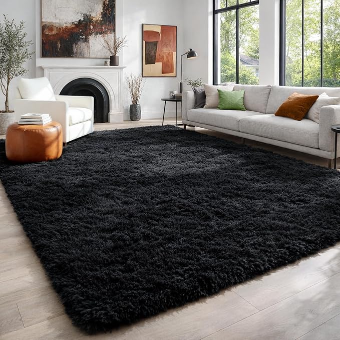 4x6 Ft Fluffy Bedroom Rugs, Shaggy Carpet | Indoor Nursery Rugs - Image 3