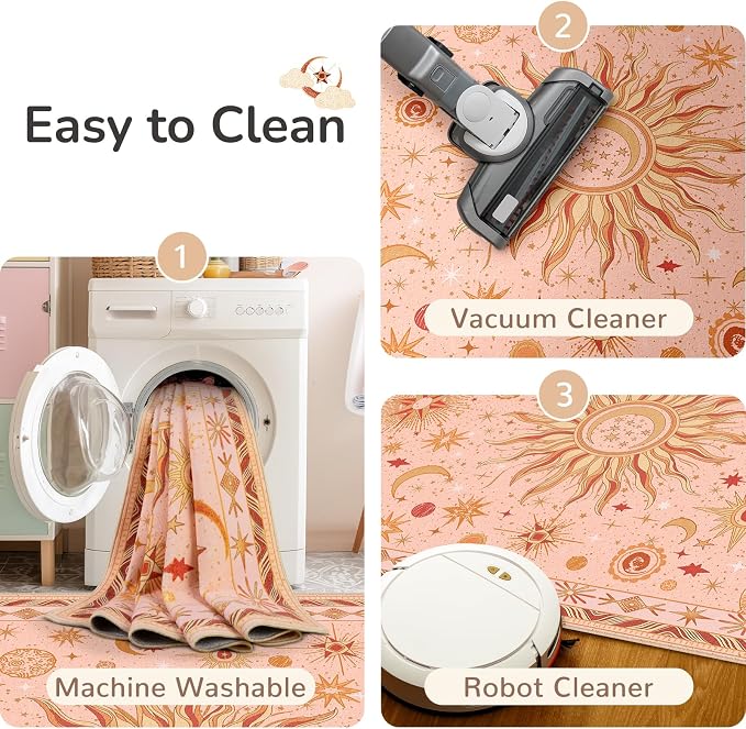 Vacuum-Friendly, 8x10 Washable Area Rug - Image 6