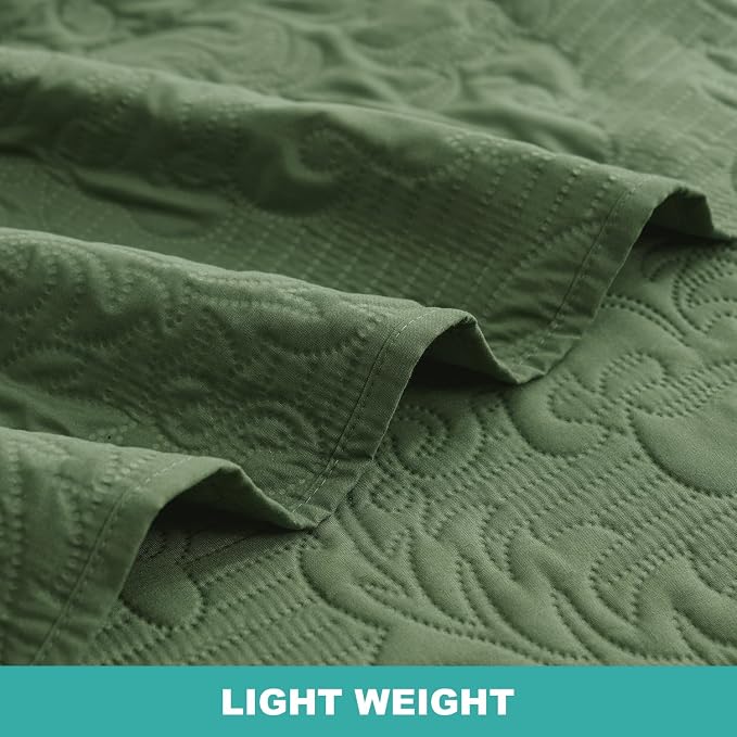 Hansleep Olive Green Quilt King Size - Image 5