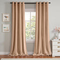 MIULEE Velvet Curtains Blush Beige 52 x 90 Inch Length Set of 2 | Grommet Drapes by MIULEE