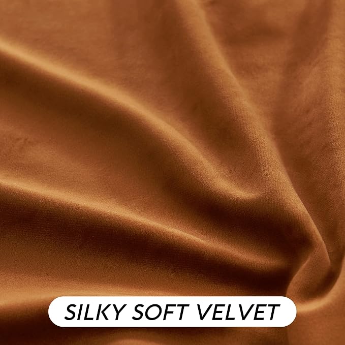 RYB HOME Velvet Curtains 102 inches Long, Extra Long High Ceiling Curtains | - Image 5
