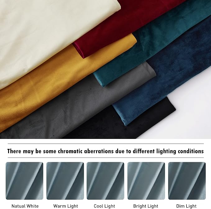RYB HOME Blue Velvet Curtains 96 inches - Image 7
