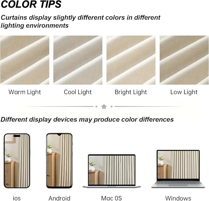 Pinch Pleated Full Blackout Linen Curtains 84 Inch - Image 7