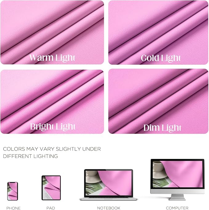 CUCRAF Blackout Curtains 63 inch Length 2 Panels Set, Room Darkening Drapes - Image 4