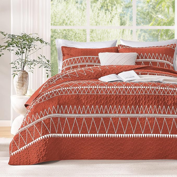 Burnt Orange Quilts Queen Size - Image 2