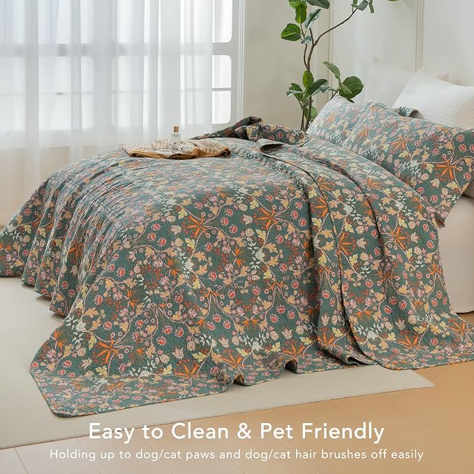 Lady Ann Oversized King Bedspreads 120x120, 100% Cotton Oversized King Quilt - Image 6