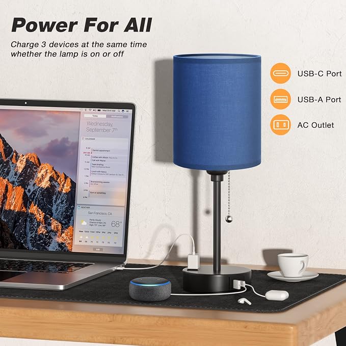 Small Bedside Table Lamp for Bedroom - Image 3