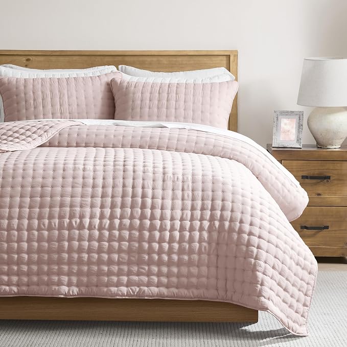 WDCOZY Pink King Size Quilt Bedding Sets by WDCOZY