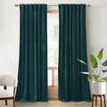 RYB HOME Teal Velvet Blackout Curtains 84 inches by RYBHOME
