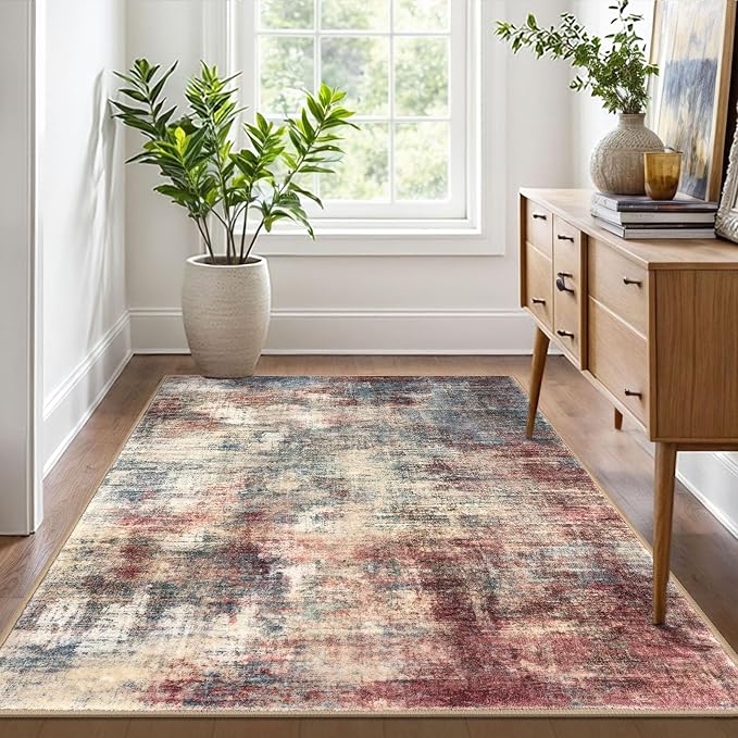 Abstract Area Rug 4x6 Ft Washable Rugs - Image 8