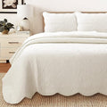 Cozy Line Home Fashions 100% Cotton Medallion Off White Matelasse Embossed by CozyLineHomeFashions