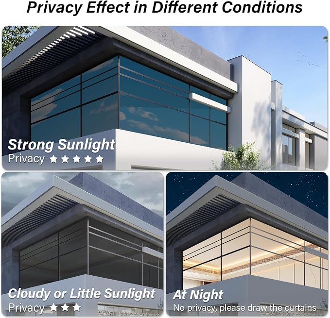 Kromapolis One Way Window Tint Film, 29.5″ x 157.4″ | Heat Control Anti UV - Image 4