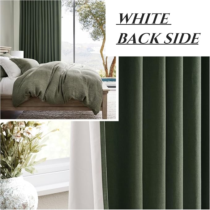 QJmydeco Green Country Kitchen Curtains 54 Inch Length Small Basement Window - Image 6