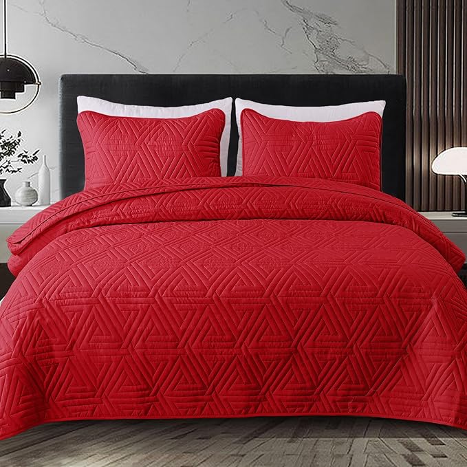 Whale Flotilla Soft Geometric King Quilt Set - Image 9