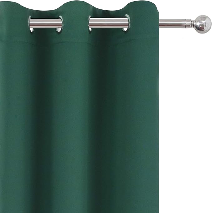 Green Blackout Curtains 34 x 84 Inch Length/Set of 2 Curtain Panels/Thermal - Image 7