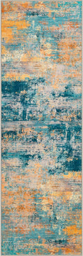 2x6 Washable Runner Rug：Modern Abstract Soft Carpet Rosy Haze | by FXRHLP