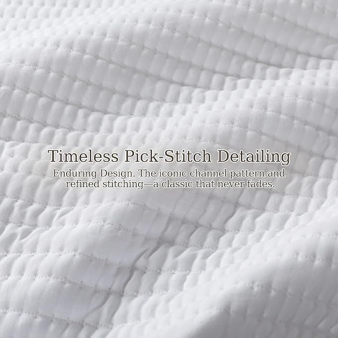 WDCOZY California King Size Quilt Set, 3 Pieces 118x106 inches, Channel - Image 6