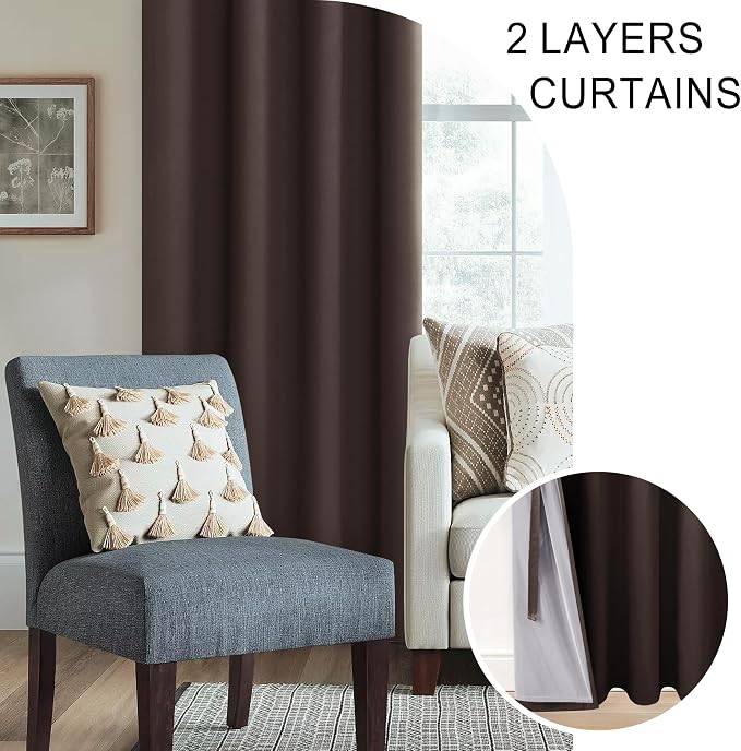 XWZO 100% Blackout Curtains - Image 5