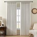 100% Blackout Pinch Pleated Linen Curtains 94 Inches Long by AUSSPVOCT