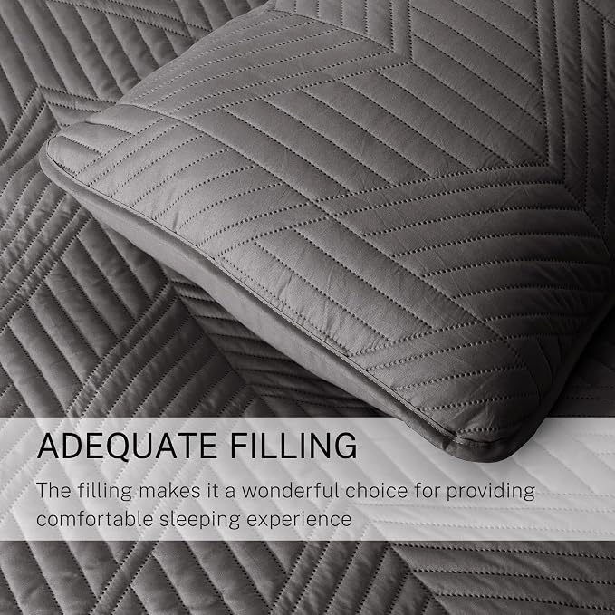 Exclusivo Mezcla California King Quilt Bedding Set, Soft Microfiber, Modern - Image 6