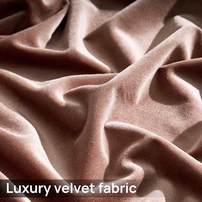 Elegant Dusty Pink Velvet Curtains 102 inches - Image 5