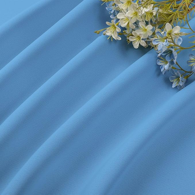 CUCRAF Light Blue Blackout Curtains 63 inch Length 2 Panels Set, Rod Pocket - Image 7