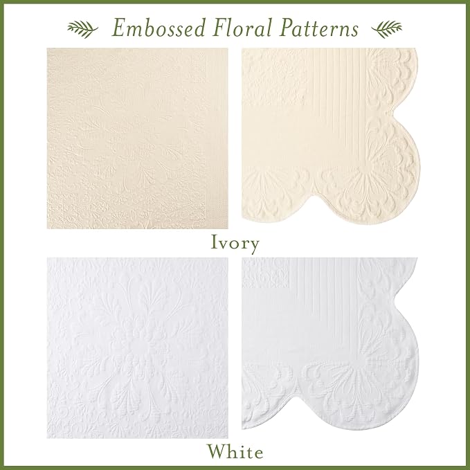 Charleston Estate Modern Farmhouse Floral Matelasse Bedspread - Image 8