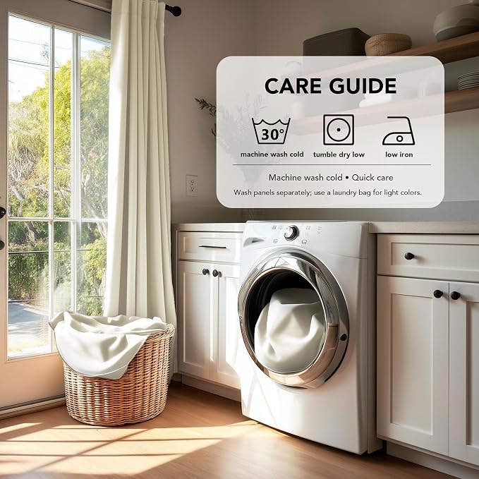 Deconovo Blackout Curtains for Bedroom, Living Room Curtains 95 Inches Long | - Image 8