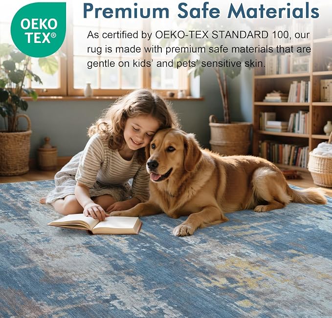 8x10 Ft Large Area Rugs for Living Room, Soft Non-Slip Washable Rugs Modern - Image 6