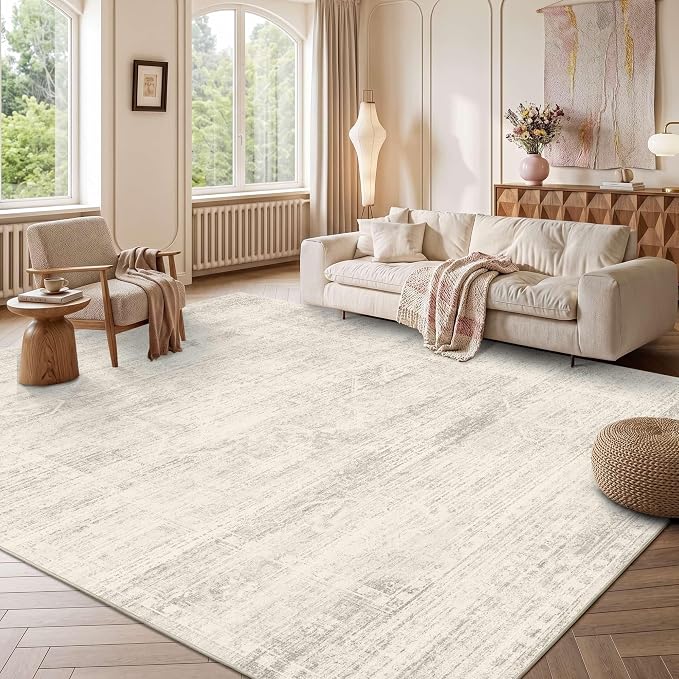 Latte&Fog 9x12 Area Rugs for Living Room Washable Ivory Area Rugs Large | for - Image 3