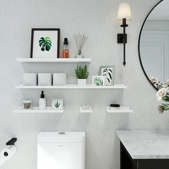 White Floating Shelves for Wall Decor, 40 in Shelf - Image 6